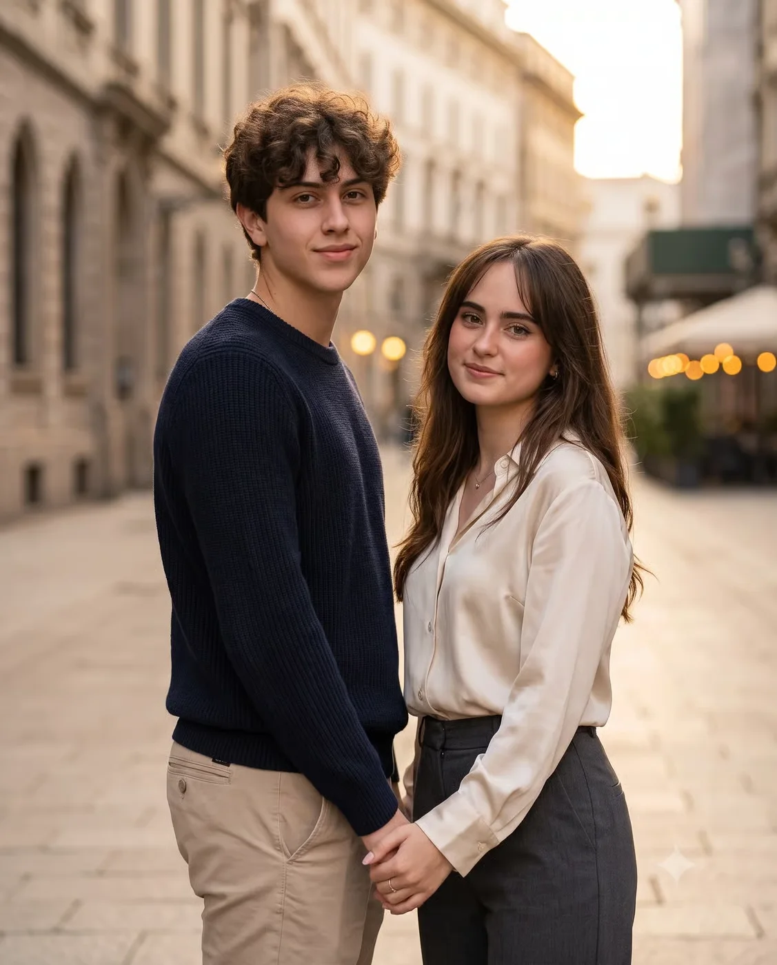 Golden Hour Couple City Portrait