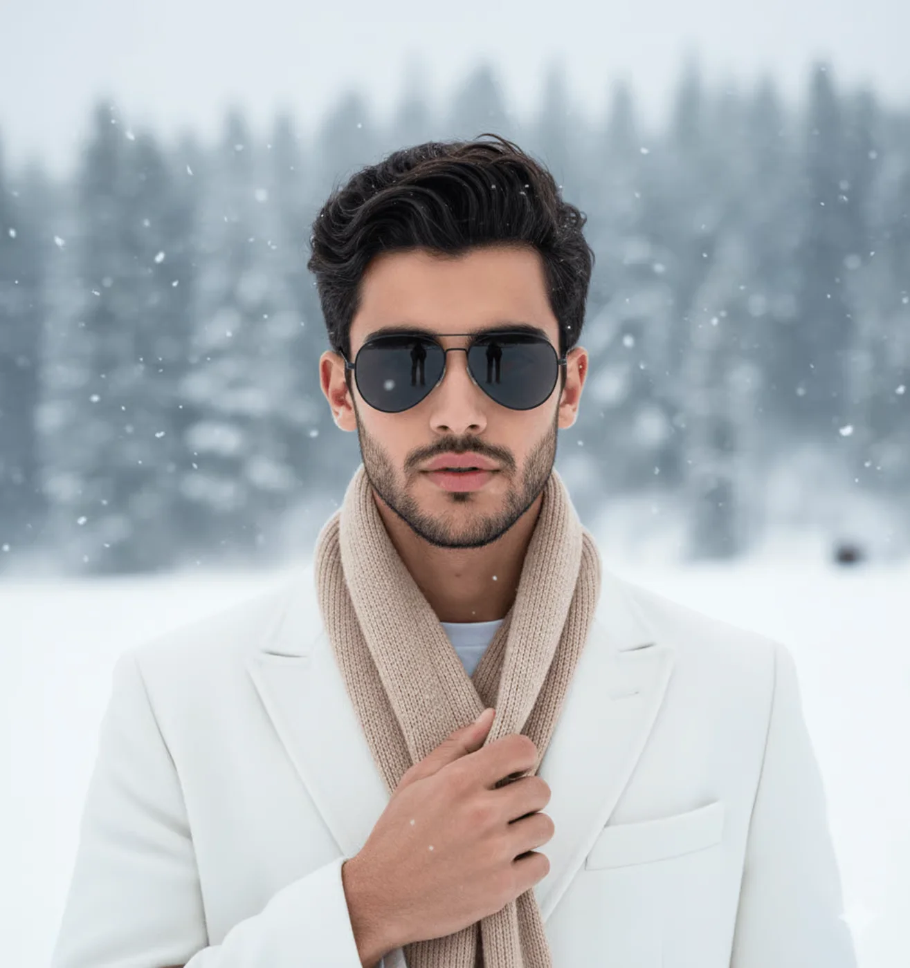 Elegant winter portrait